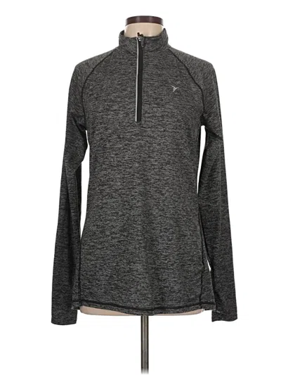 Pre-owned Active By Old Navy Long Sleeve Top Gray Mock Neckline Tops