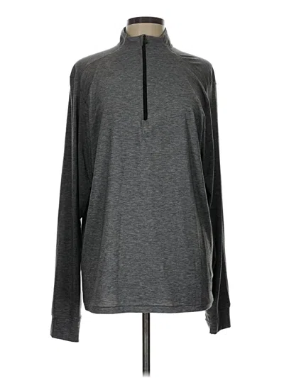 Pre-owned Active By Old Navy Long Sleeve Top Gray Mock Neckline Tops