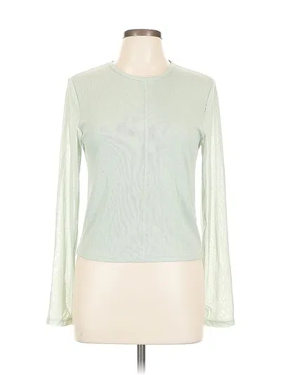 Pre-owned Active By Old Navy Long Sleeve Top Green Mock Neckline Tops