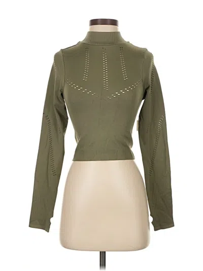 Pre-owned Active By Old Navy Long Sleeve Top Green Turtleneck Tops