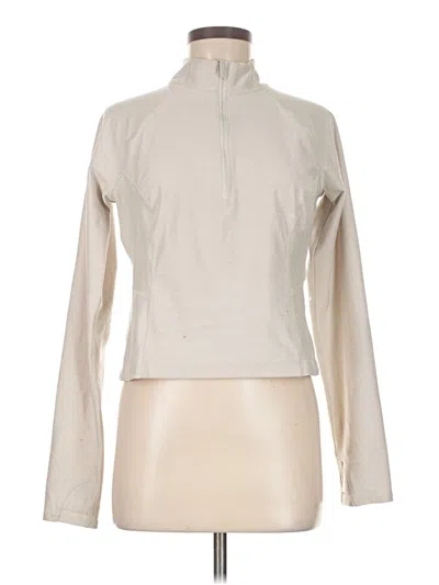 Pre-owned Active By Old Navy Long Sleeve Top Ivory Turtleneck Tops In White