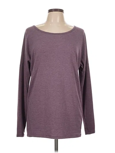 Pre-owned Active By Old Navy Long Sleeve Top Purple Boatneck Tops