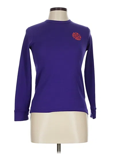 Pre-owned Active By Old Navy Long Sleeve Top Purple Crew Neck Tops
