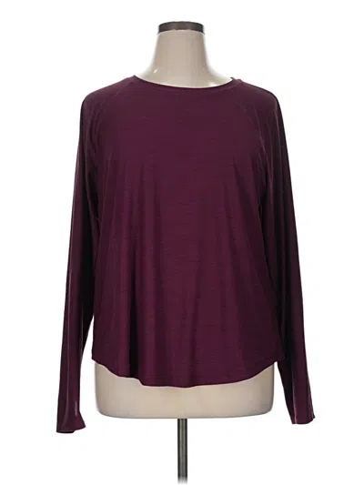 Pre-owned Active By Old Navy Long Sleeve T-shirt In Burgundy
