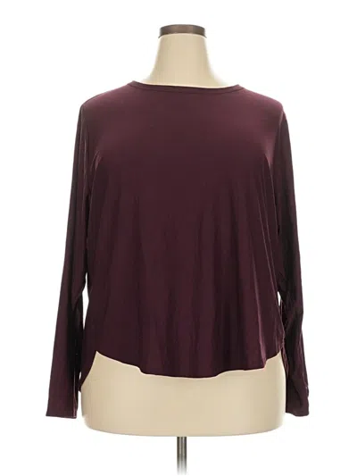 Pre-owned Active By Old Navy Long Sleeve T-shirt In Burgundy