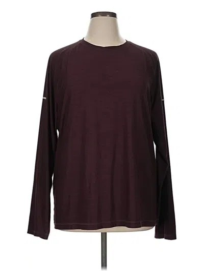 Pre-owned Active By Old Navy Long Sleeve T-shirt In Burgundy