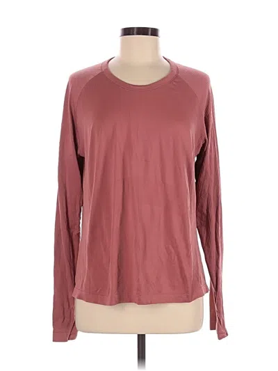Pre-owned Active By Old Navy Long Sleeve T-shirt In Burgundy