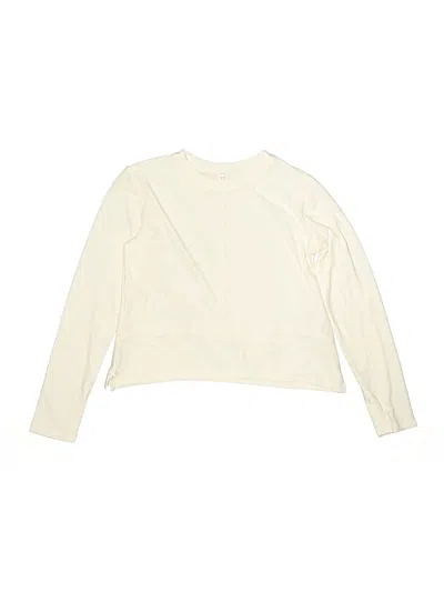 Pre-owned Active By Old Navy Kids' Long Sleeve T-shirt In Ivory