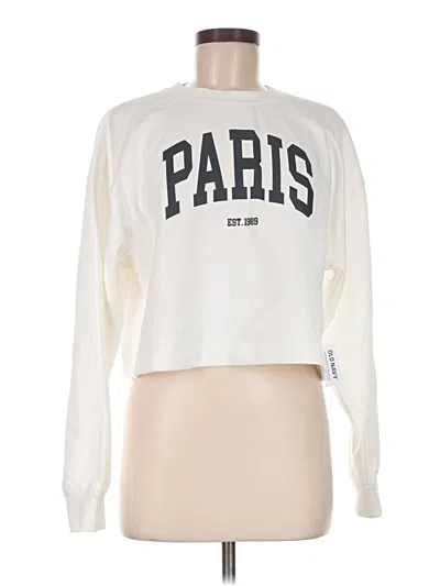 Pre-owned Active By Old Navy Long Sleeve T-shirt In Ivory