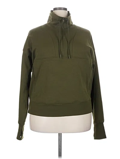 Pre-owned Active By Old Navy Pullover Hoodie In Green