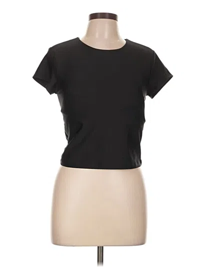 Pre-owned Active By Old Navy Short Sleeve Top Black Boatneck Tops