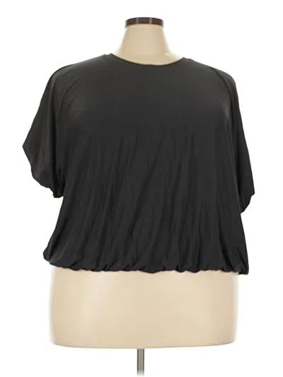 Pre-owned Active By Old Navy Short Sleeve Top Black Crew Neck Tops