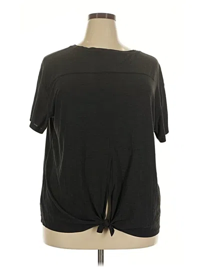Pre-owned Active By Old Navy Short Sleeve Top Black Keyhole Neckline Tops