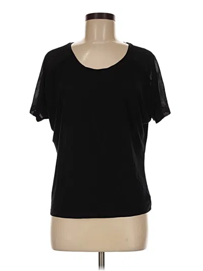 Pre-owned Active By Old Navy Short Sleeve Top Black Scoop Neck Tops