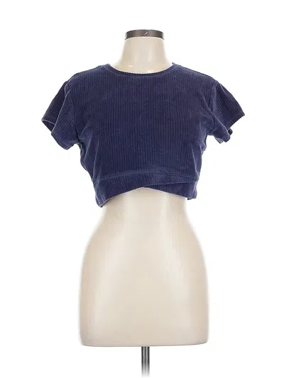 Pre-owned Active By Old Navy Short Sleeve Top Blue Crew Neck Tops