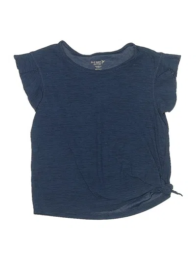 Pre-owned Active By Old Navy Kids' Short Sleeve Top Blue Crew Neck Tops