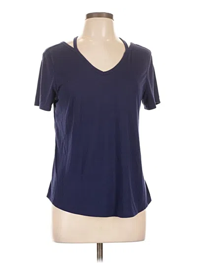 Pre-owned Active By Old Navy Short Sleeve Top Blue V-neck Tops