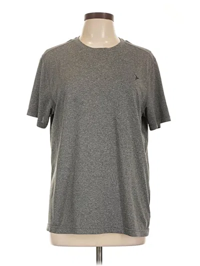 Pre-owned Active By Old Navy Short Sleeve Top Gray Crew Neck Tops