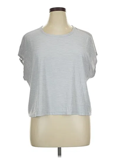 Pre-owned Active By Old Navy Short Sleeve Top Gray Crew Neck Tops