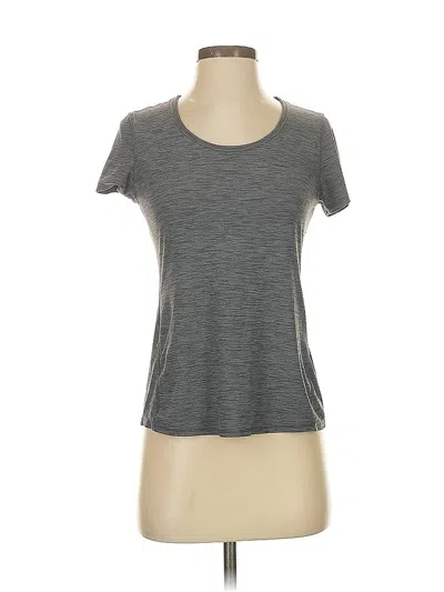 Pre-owned Active By Old Navy Short Sleeve Top Gray Scoop Neck Tops