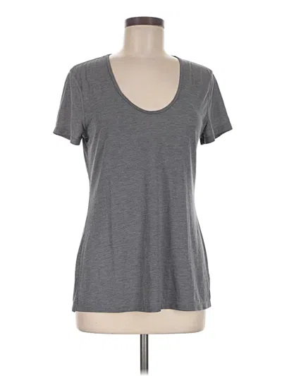 Pre-owned Active By Old Navy Short Sleeve Top Gray Scoop Neck Tops