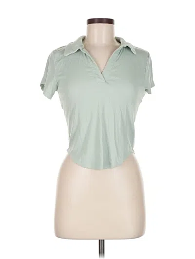 Pre-owned Active By Old Navy Short Sleeve Top Green Collared Neckline Tops