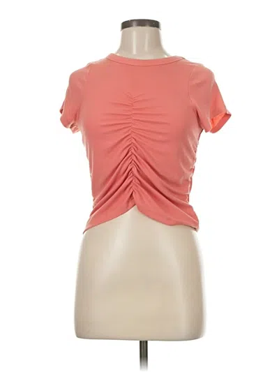 Pre-owned Active By Old Navy Short Sleeve Top Orange Keyhole Neckline Tops