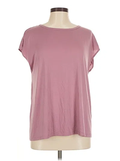 Pre-owned Active By Old Navy Short Sleeve Top Pink Boatneck Tops