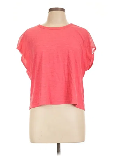 Pre-owned Active By Old Navy Short Sleeve Top Pink Keyhole Neckline Tops