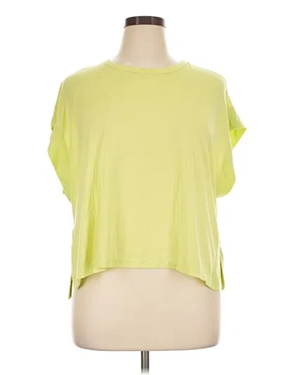 Pre-owned Active By Old Navy Short Sleeve Top Yellow Boatneck Tops