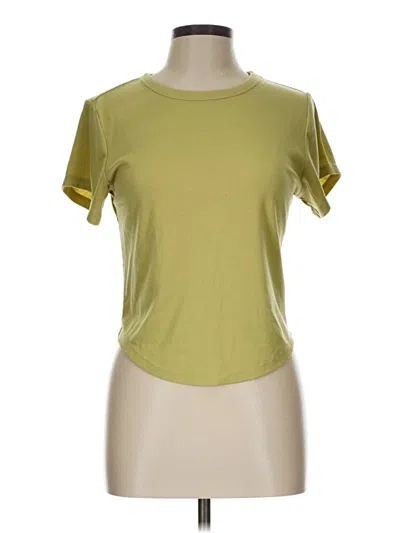 Pre-owned Active By Old Navy Short Sleeve Top Yellow Scoop Neck Tops