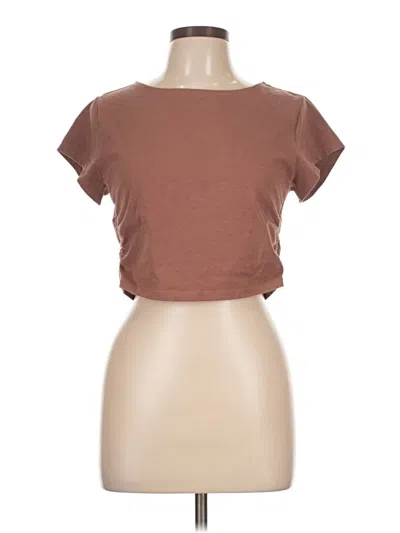 Pre-owned Active By Old Navy Short Sleeve T-shirt In Brown