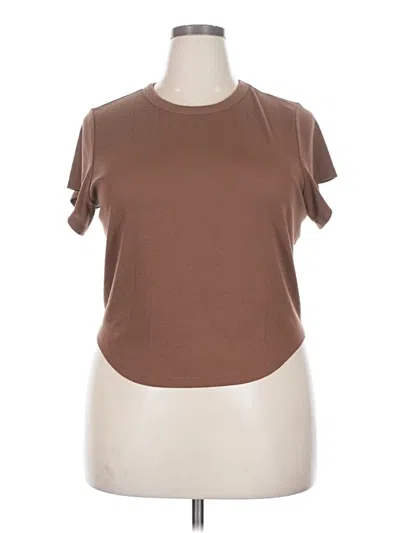 Pre-owned Active By Old Navy Short Sleeve T-shirt In Brown