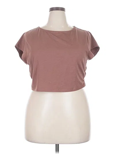 Pre-owned Active By Old Navy Short Sleeve T-shirt In Brown