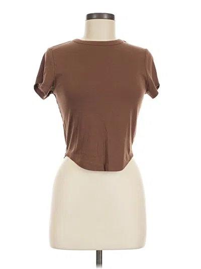 Pre-owned Active By Old Navy Short Sleeve T-shirt In Brown