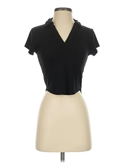 Pre-owned Active By Old Navy Short Sleeve Turtleneck In Black