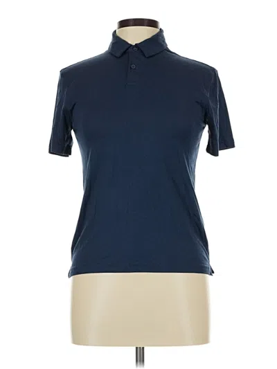 Pre-owned Active By Old Navy Short Sleeve Turtleneck In Blue