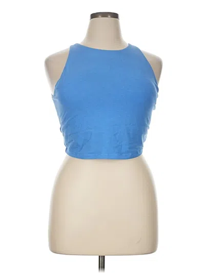 Pre-owned Active By Old Navy Sleeveless Top Blue Halter Neckline Tops