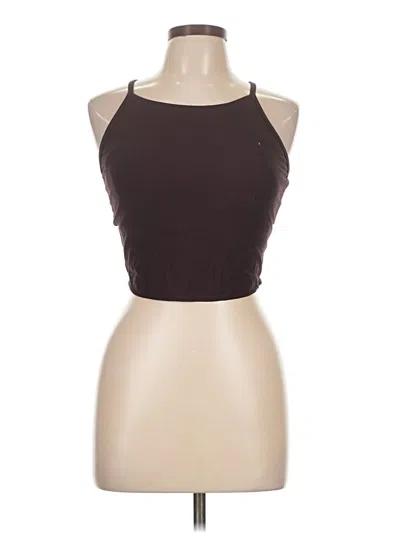 Pre-owned Active By Old Navy Sleeveless Top Brown Halter Neckline Tops
