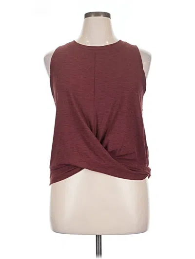 Pre-owned Active By Old Navy Sleeveless Top Burgundy Halter Neckline Tops