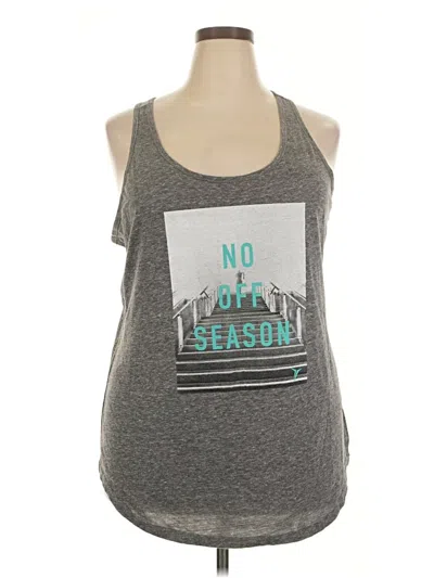 Pre-owned Active By Old Navy Sleeveless Top Gray Halter Neckline Tops