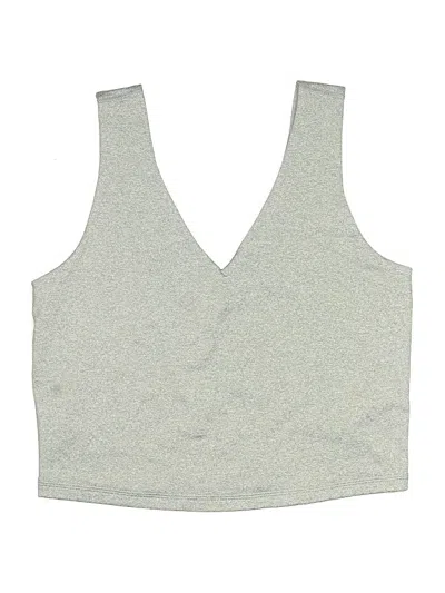 Pre-owned Active By Old Navy Sleeveless Top Gray Plunge Neckline Tops