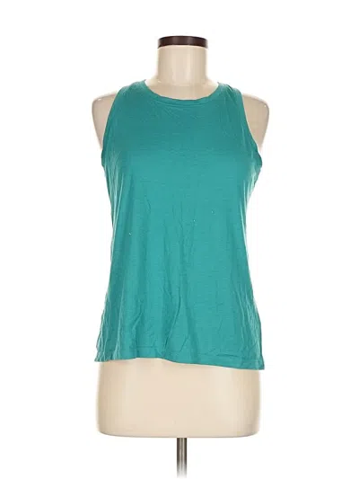 Pre-owned Active By Old Navy Sleeveless Top Teal Halter Neckline Tops In Blue