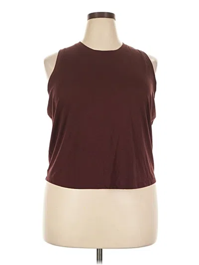 Pre-owned Active By Old Navy Sleeveless T-shirt In Burgundy