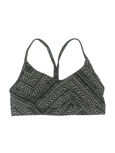 Pre-owned Active By Old Navy Swimsuit Top Gray Chevron/herringbone Pattern Swimwear