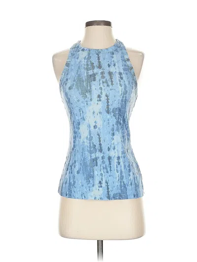 Pre-owned Active By Old Navy Tank Top Blue Halter Neckline Tops