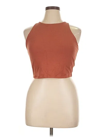 Pre-owned Active By Old Navy Tank Top Brown Halter Neckline Tops