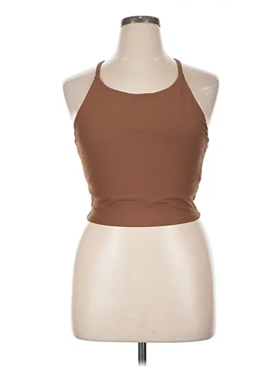 Pre-owned Active By Old Navy Tank Top Brown Halter Neckline Tops