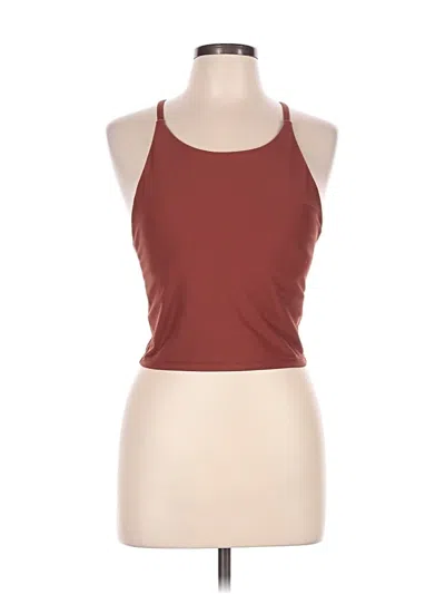 Pre-owned Active By Old Navy Tank Top Brown Halter Neckline Tops