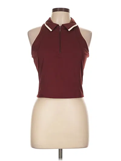 Pre-owned Active By Old Navy Tank Top Burgundy Halter Neckline Tops